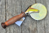 Pizza Cutter - Large Blade with Mahogany/Maple Burl/Walnut Burl Wood Handle