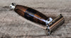 Handcrafted  Black Walnut Wood & Dark Purple Acrylic Safety Razor