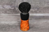 Shave Brush Handcrafted Of Harvest Orange & Black Acrylic With Pure Badger Hair Knot