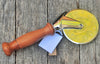 Pizza Cutter - Large Blade with Cherry & Cherry Burl Wood Handle